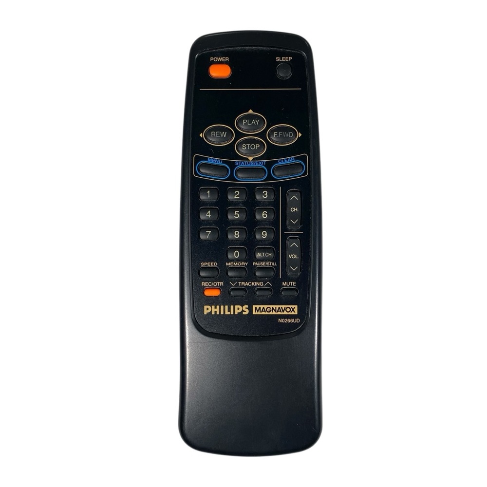 Philips Magnavox N0266UD TV VCR Remote Control Black OEM‎ Replacement Tested